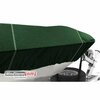 Eevelle Boat Cover ALUMINUM FISHING Walk Thru Windshield Inboard Fits 14ft 6in L up to 100in W Green SBAVWT14100-FGR